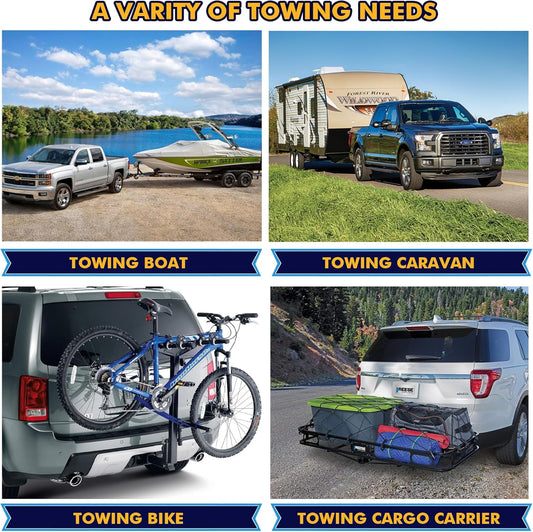 Trailer Hitch for Dodge Durango and Jeep Grand Cherokee,2-inch Hitch Receiver with Bolts, Black Trailer Hitch Kit, Anti-Rust Gloss Black Powder Coat Tow Hitch T09