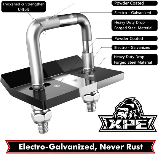 Trailer Hitch Tightener, Hitch Stabilizer Heavy Duty Anti-Rattle Clamp for 1.25" to 2" Hitches, Reduce Movement from Hitch Tray Cargo Carrier Bike Rack Trailer Ball Mount…