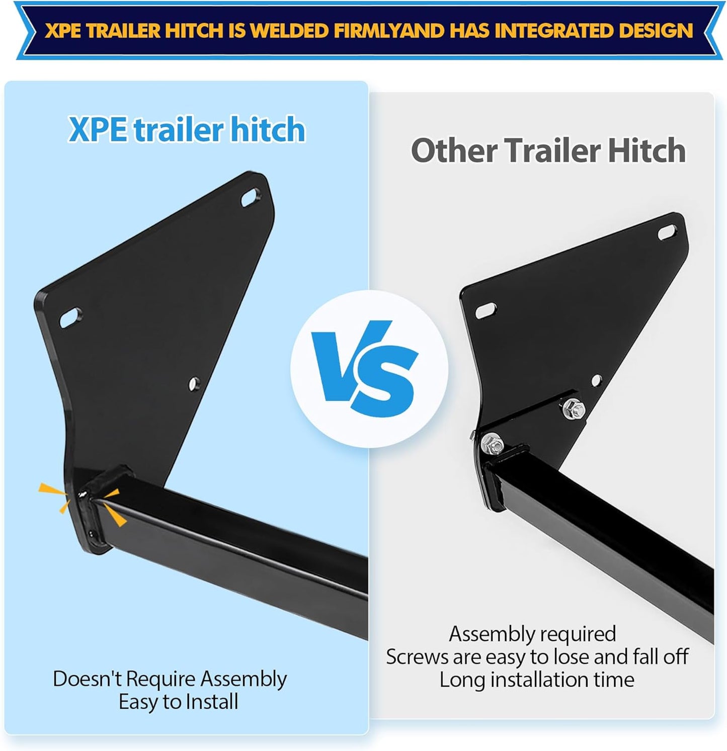 Trailer Hitch for Dodge Durango and Jeep Grand Cherokee,2-inch Hitch Receiver with Bolts, Black Trailer Hitch Kit, Anti-Rust Gloss Black Powder Coat Tow Hitch T09