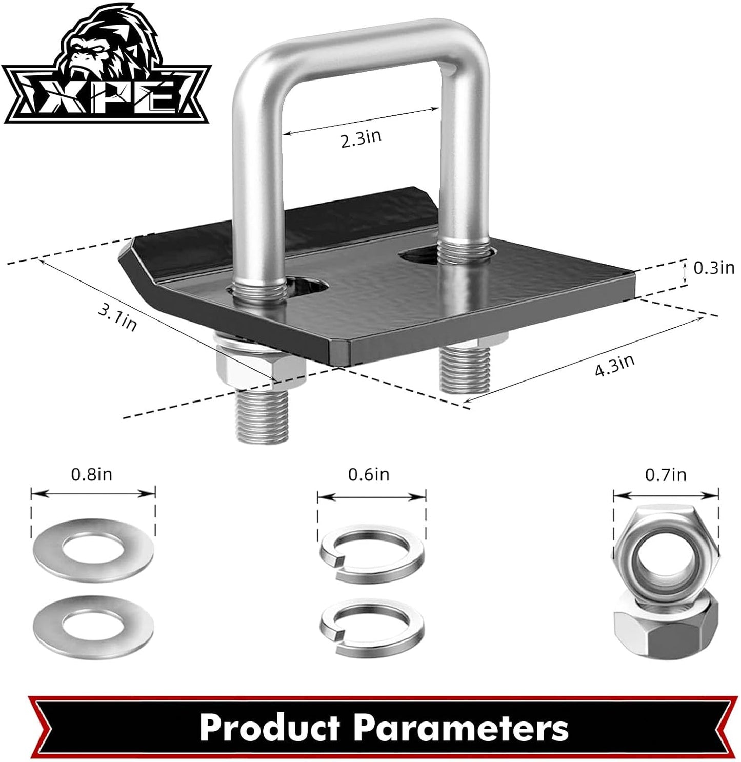 Trailer Hitch Tightener, Hitch Stabilizer Heavy Duty Anti-Rattle Clamp for 1.25" to 2" Hitches, Reduce Movement from Hitch Tray Cargo Carrier Bike Rack Trailer Ball Mount…