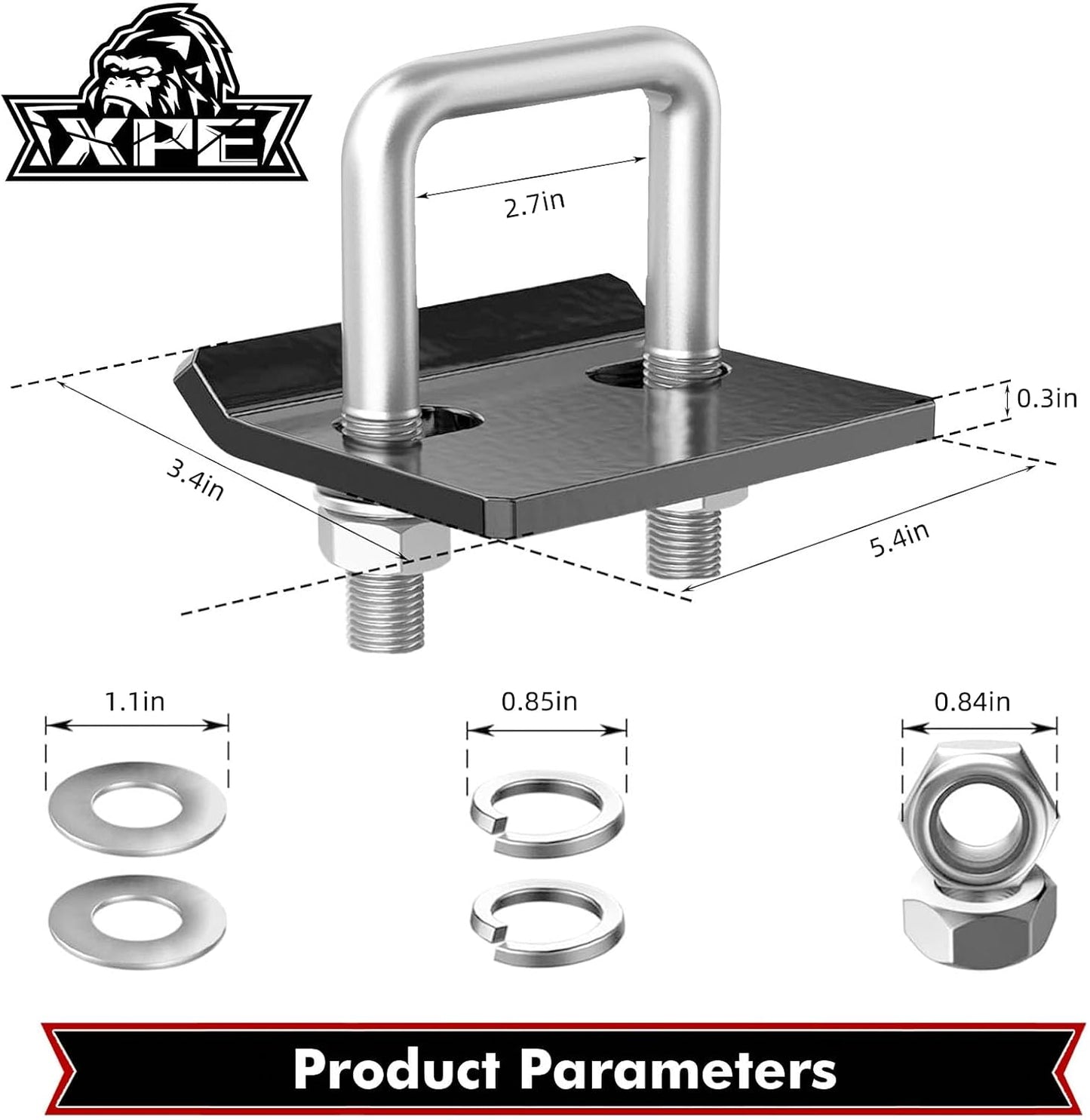 Trailer Hitch Tightener, Hitch Stabilizer Heavy Duty Anti-Rattle Clamp for 2.5" Hitches, Reduce Movement from Hitch Tray Cargo Carrier Bike Rack Trailer Ball Mount.…