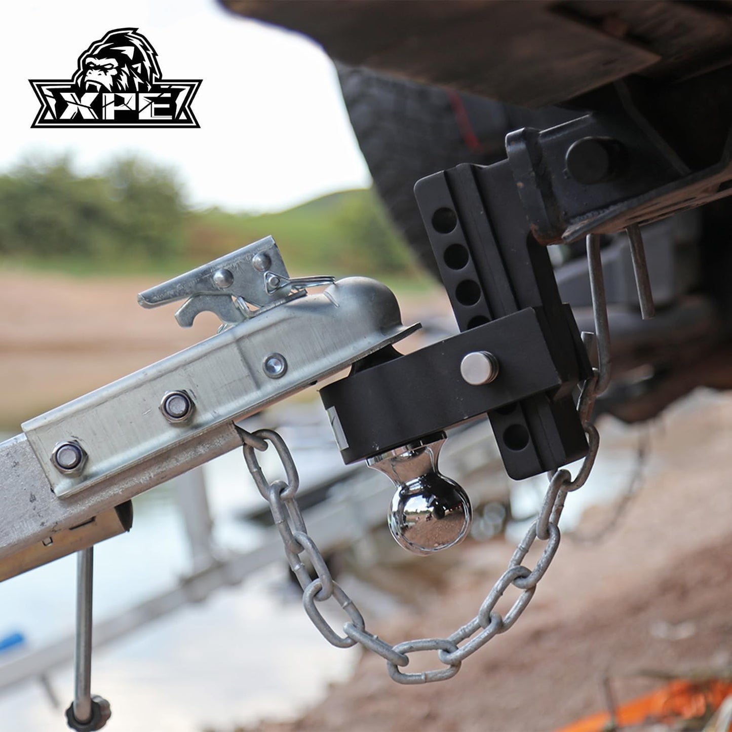 Straight Trailer Coupler for 2 Inch Ball Hitch, 2" Channel Width 3500 Lbs Trailer Tongue Coupler