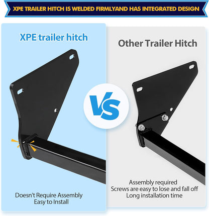 Trailer Hitch for GMC Savana, 2-inch Hitch Receiver, Black Trailer Hitch Kit, Anti-Rust Gloss Black Powder Coat Tow Hitch