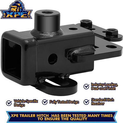 Trailer Hitch for Dodge Ram 1500(2019-2024), 2-inch Hitch Receiver with Bolts, Tow Hitch with Anti-Rust Gloss Powder Coat, Black Trailer Hitch Kit TCG-Dodge01