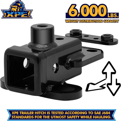 Trailer Hitch for Dodge Ram 1500(2019-2024), 2-inch Hitch Receiver with Bolts, Tow Hitch with Anti-Rust Gloss Powder Coat, Black Trailer Hitch Kit TCG-Dodge01