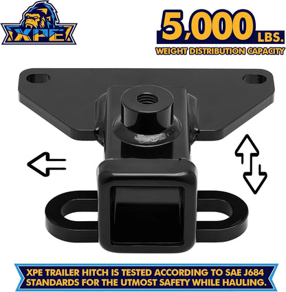 Class 3 Trailer Hitch for Jeep Gladiator JT(2020-2023),2-inch Hitch Receiver with Bolts,Tow Hitch with Anti-Rust Gloss Powder Coat, Black Trailer Hitch Kit for Pickup Truck Brand: XPE T02