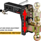 Adjustable Trailer Hitch, Fits 2.0-Inch Receiver, 8-Inch Drop/Rise,2" & 2-5/16" Ball Hitches for Trucks, 18,000 LBS GTW - Receiver Hitch with Anti-Theft Pin, Solid Ball Mount, BLK,X-452008