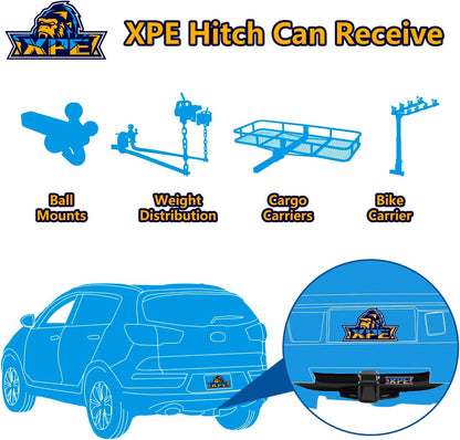Class 3 Trailer Hitch for Jeep Gladiator JT(2020-2023),2-inch Hitch Receiver with Bolts,Tow Hitch with Anti-Rust Gloss Powder Coat, Black Trailer Hitch Kit for Pickup Truck Brand: XPE T02
