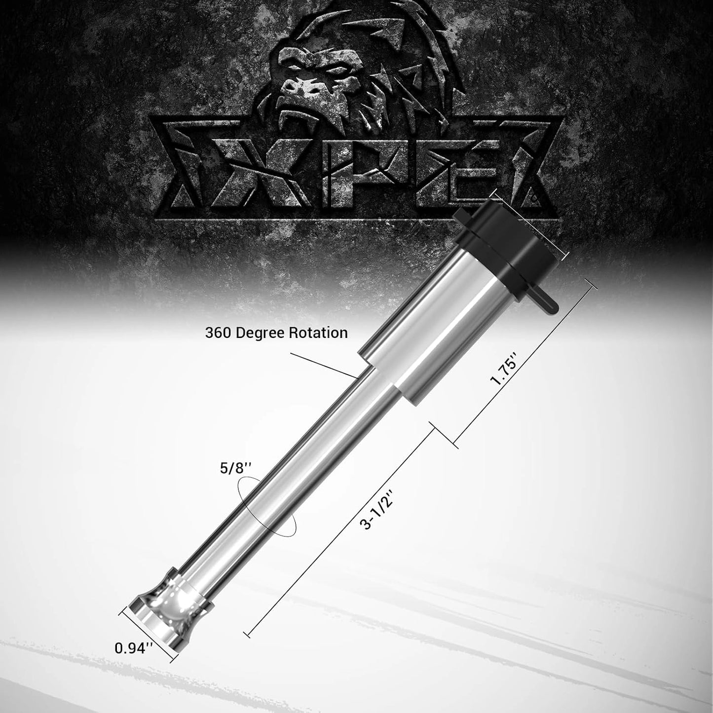 XPE Trailer Hitch Lock Extra Long 3-1/2" Span Fits for Class III IV V Hitches with 2" and 2.5" Receivers