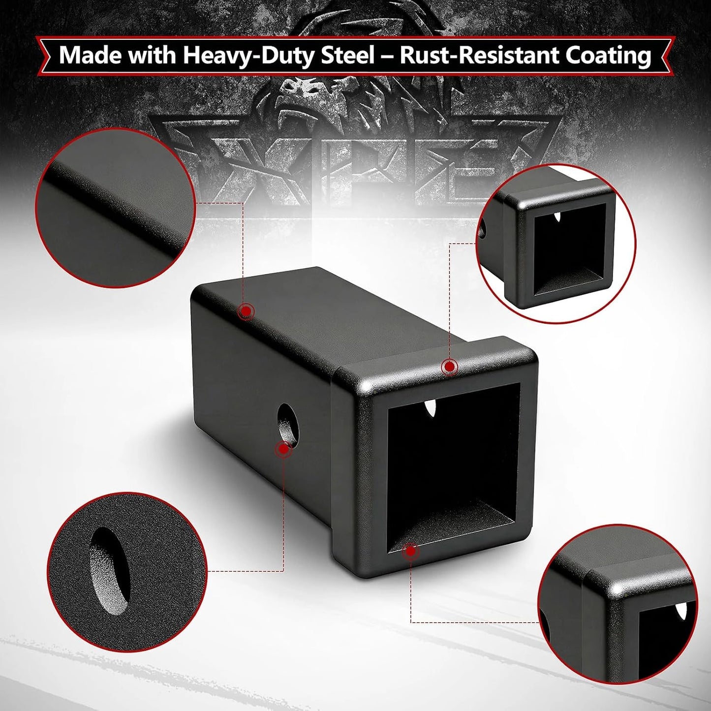XPE Trailer Hitch Receiver Tube 2'' x 6'' Length Weld on Raw Steel Combo Bar
