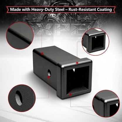 XPE Trailer Hitch Receiver Tube 2'' x 6'' Length Weld on Raw Steel Combo Bar