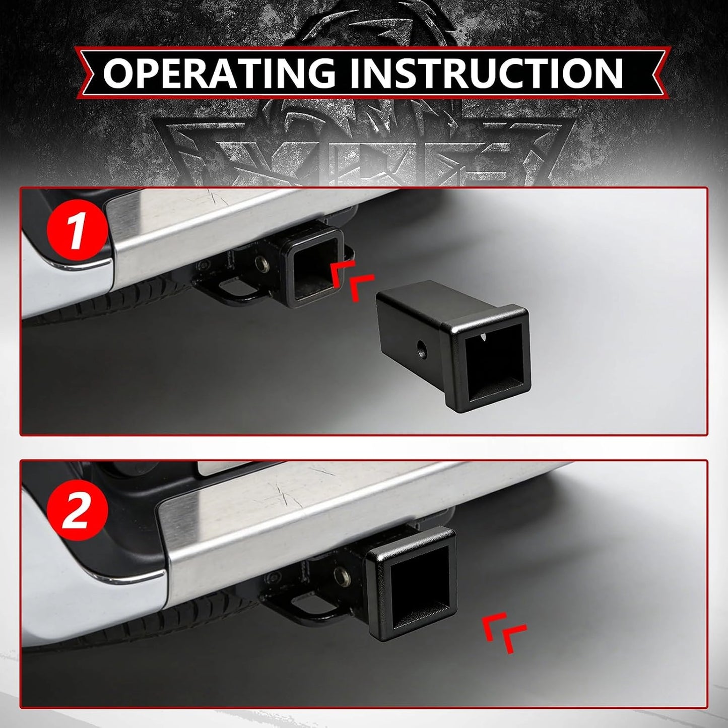 XPE Trailer Hitch Receiver Tube 2'' x 6'' Length Weld on Raw Steel Combo Bar